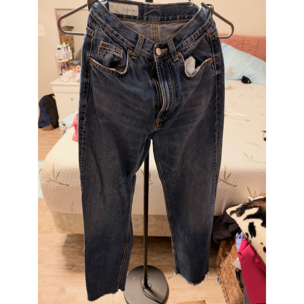 Zara Blue Denim Jeans Size 0 - Picture 2 of 4